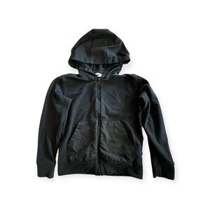 Moncler Kids Black Zip-Up Hoodie Jacket | Size 12A | Designer Youth Outerwear